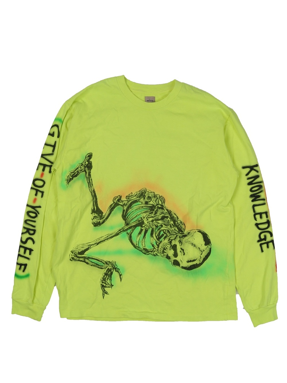 YZY Yeezy x Wes lang XL Long Sleeve Skeleton